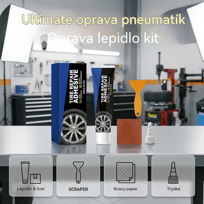 Sada lepidla na opravu pneumatík – rýchlo schne, silná priľnavosť – platba na dobierku
