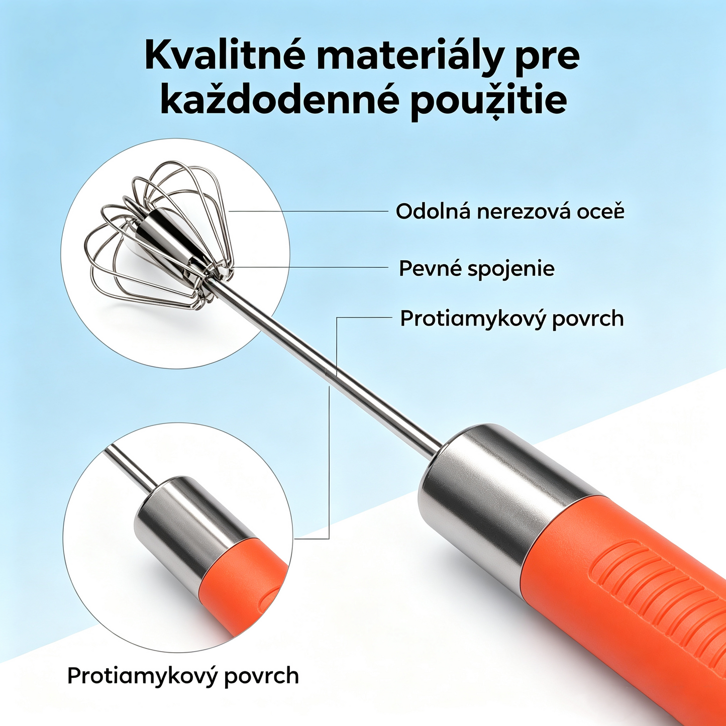 【Kúp 1, získaj 1 zadarmo】Poloautomatický šľahač vajec z nehrdzavejúcej ocele