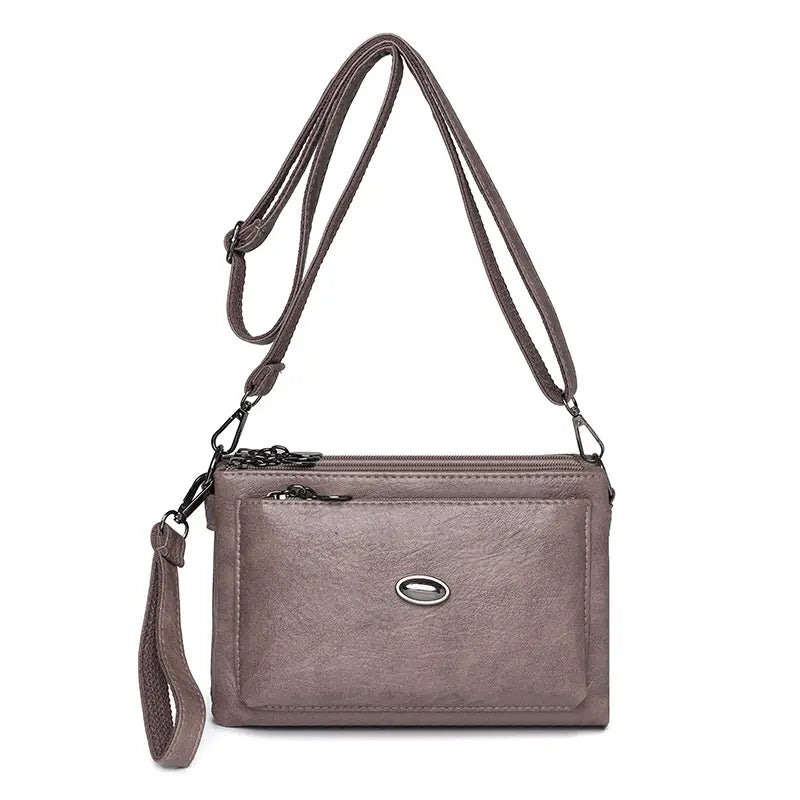 👜✨Módna dámska kabelka z mäkkého koženého materiálu s viacerými priehradkami