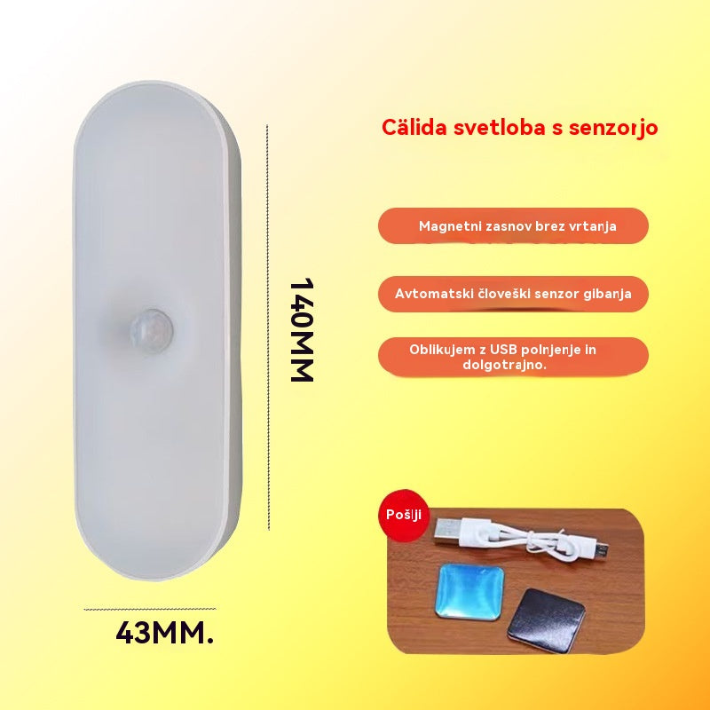 【Kupite 3 kose in dobite 3 brezplačno】🏡💡Pametna LED luč z zaznavanjem človeškega telesa, enostavna za polnjenje in praktična