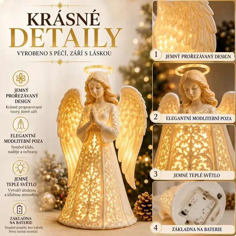 👼✨Ozdoba v tvare anjelskej lampy