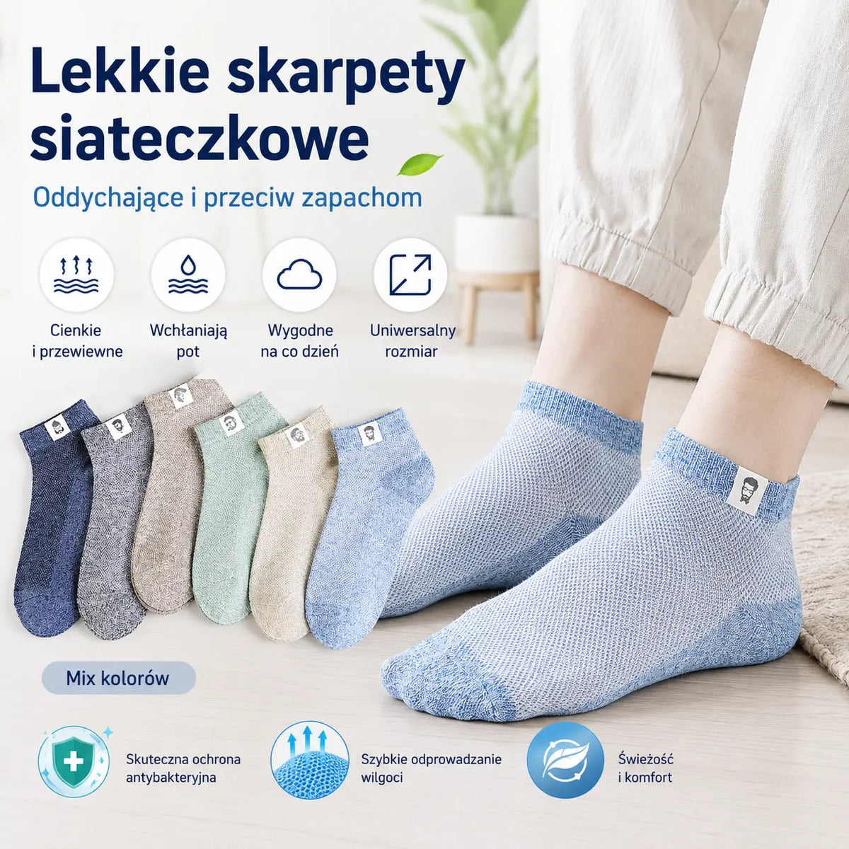 10 párov za 20 EUR🔥⚡🧦Pánske priedušné ponožky s antibakteriálnou úpravou a odolné voči zápachom