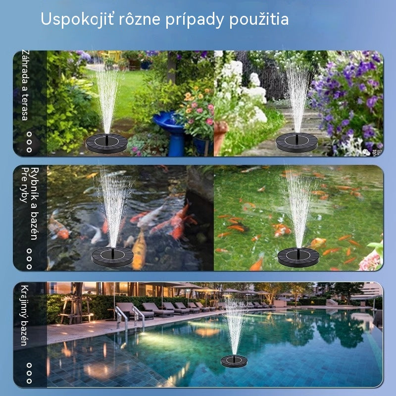 💥【13cm】Vonkajšia solárna fontána