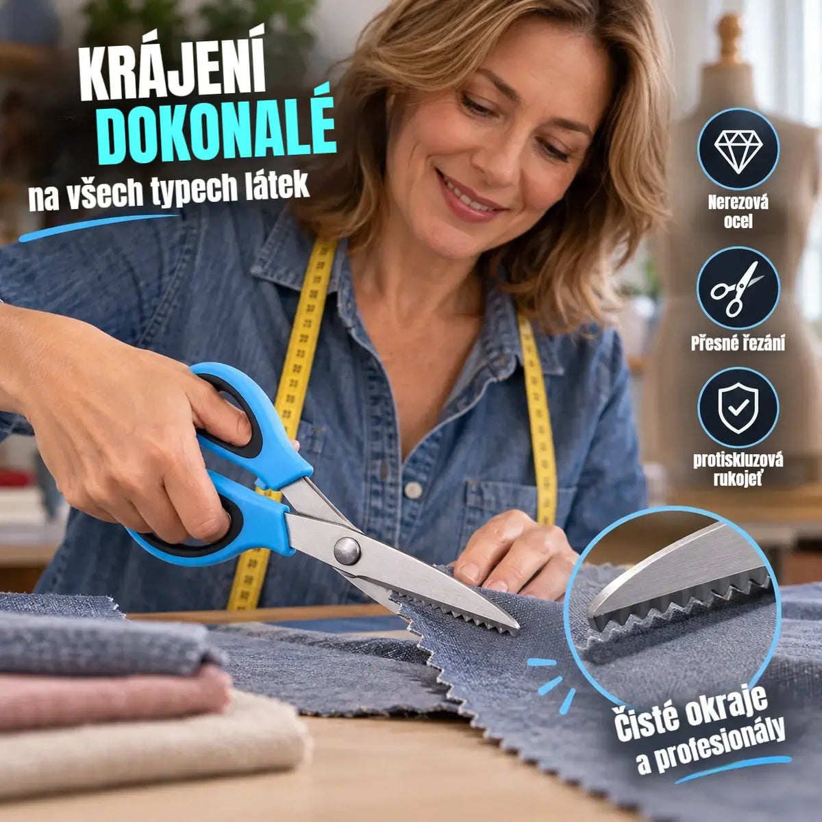 ✂️【Kupte 1, dostanete 1 zdarma】🔥Profesionální nůžky na stříhání – ostré nůžky na stříhání