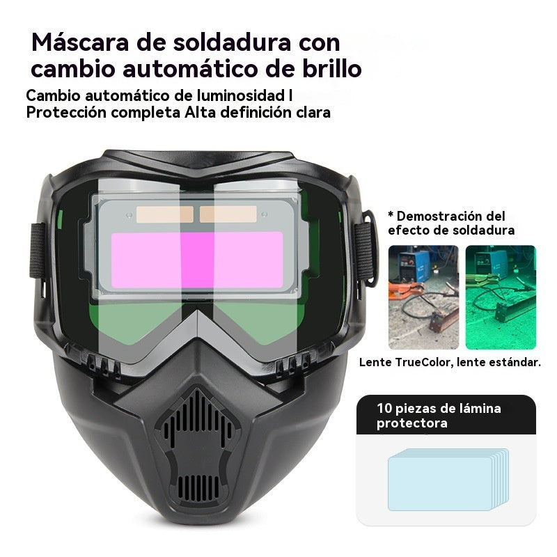 🔥😎Casco de soldadura totalmente automático con cambio de luz y máscara protectora montada en la cabeza para soldadores