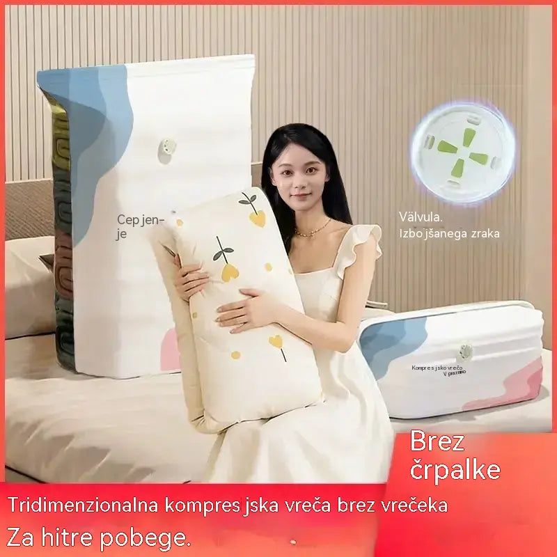 🧳 5 artiklov za samo 25 € 💨 Velike, fleksibilne vakuumske vrečke za shranjevanje: Zračna črpalka ni potrebna, neprepustne, idealne za prihranek prostora v kovčku in doma ✈️