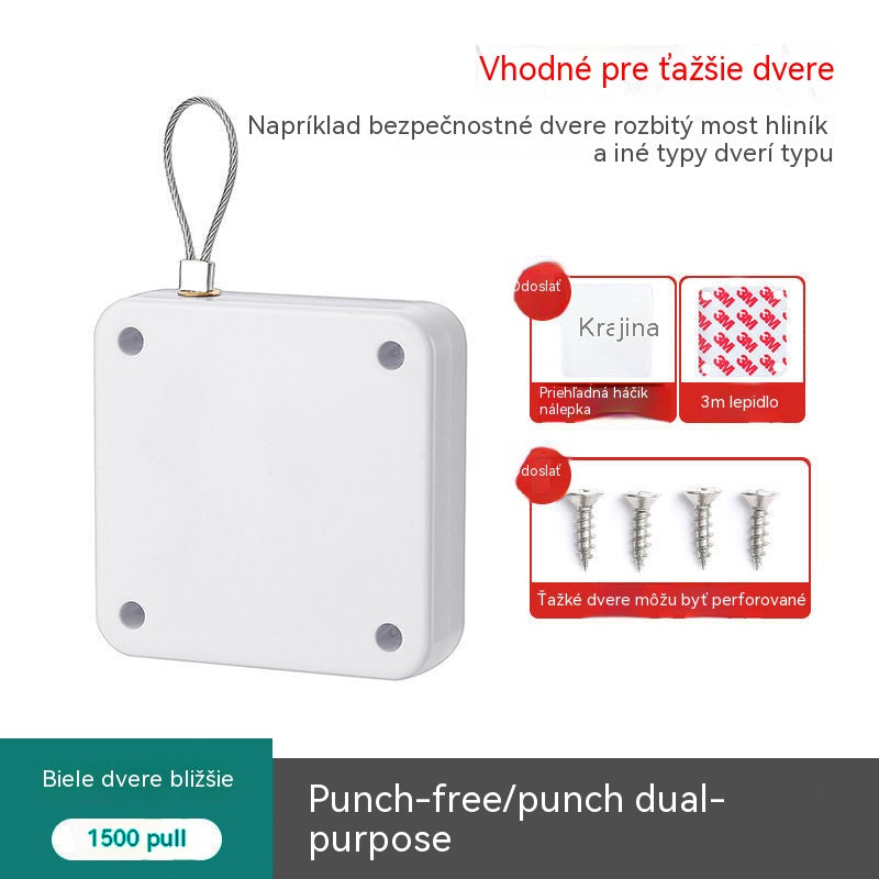 🔒【Kúpte 1, dostanete 1 zadarmo】✨Zatvárač dverí s lanovým ovládaním bez nutnosti vŕtania