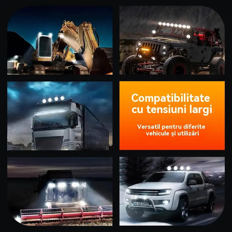 🚨💡【Kúpte 1 a získajte 1 zadarmo】99W okrúhle LED svetlomety pre upravené vozidlá, pomocné svetlomety pre terénne vozidlá