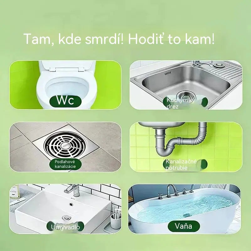 🏠💧 (100 tabliet)💞 Deodoračné kapsuly do odtoku – Bioenzýmové zloženie neutralizuje pachy pri zdroji. Okamžite osviežuje pachy bez agresívnych chemikálií. Rozlúčte sa s trápnymi pachmi. 🚰✅