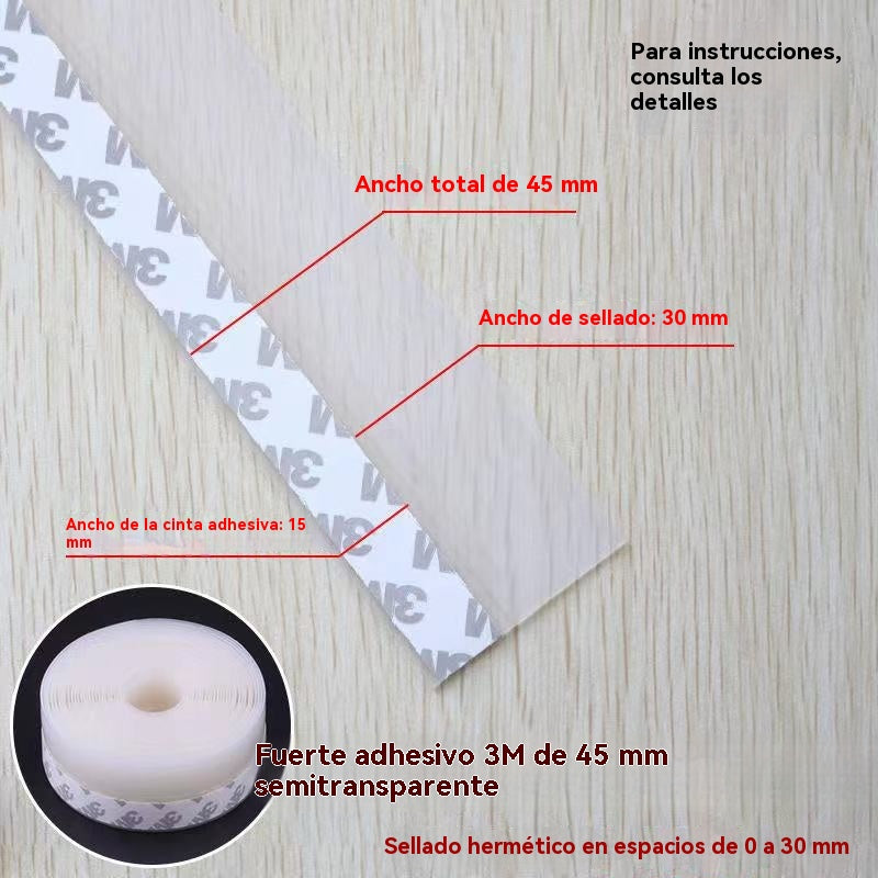 🚪 【5M】PVC tesniaca lišta na spodnú časť dverí – ochrana proti prachu a prievanu