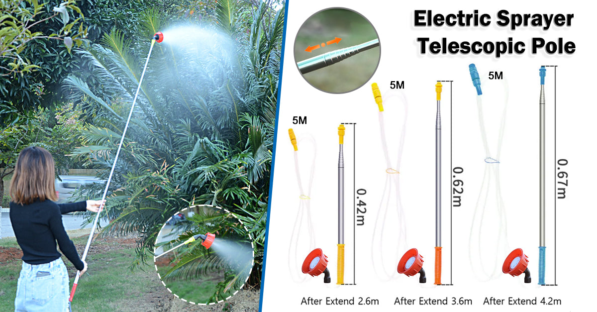 Teleskopický elektrický tyčový postrekovač