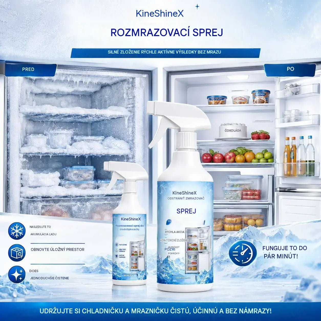 🔥【Kúp 1 a získaj 1 zadarmo】❄️ Nový rozmrazovací sprej 2026 🧡 Rýchlo odstraňuje ľad z mrazničky