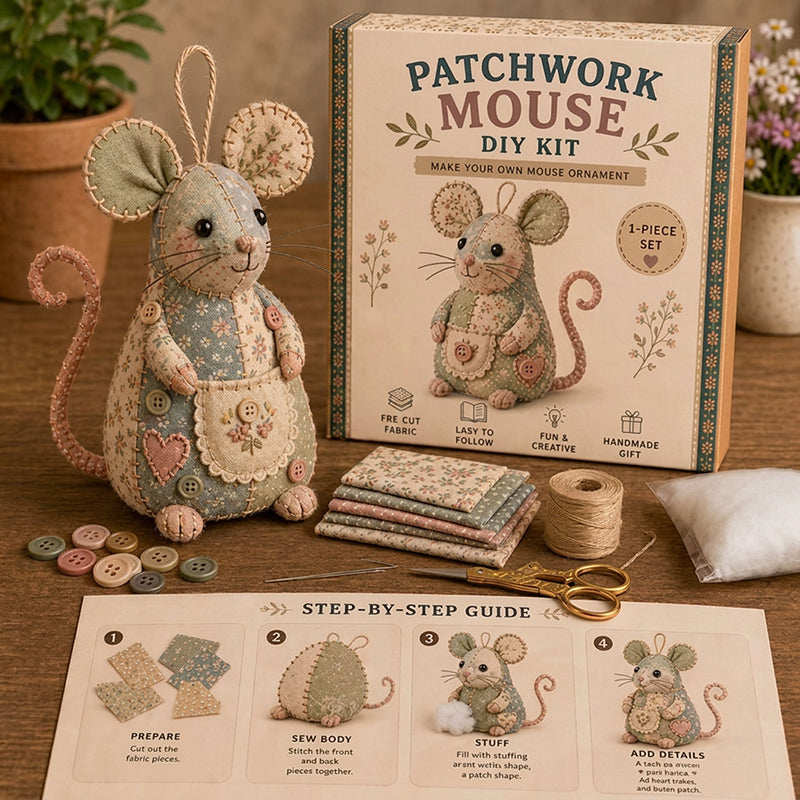 🎁Špeciálna ponuka🧵Ručne vyrobená vintage plyšová sada na šitie myší