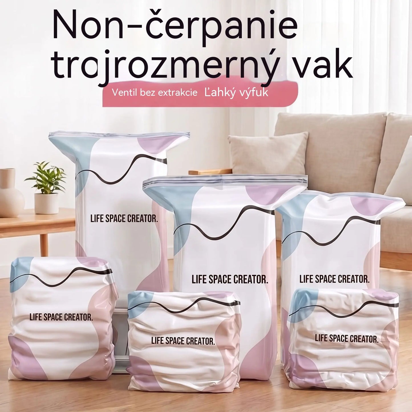 🧳 5 položiek len za 28 € 💨 Veľké stlačiteľné vákuové úložné vrecká: Nie je potrebné žiadne vzduchové čerpadlo, nepriepustné, ideálne na úsporu miesta v kufri a doma ✈️