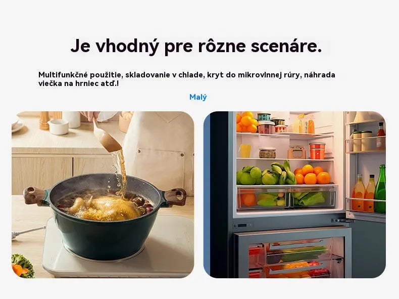 🍲🔥【 3-dielna sada】Silikónové viečka potravinárskej kvality, ktoré udržia čerstvosť