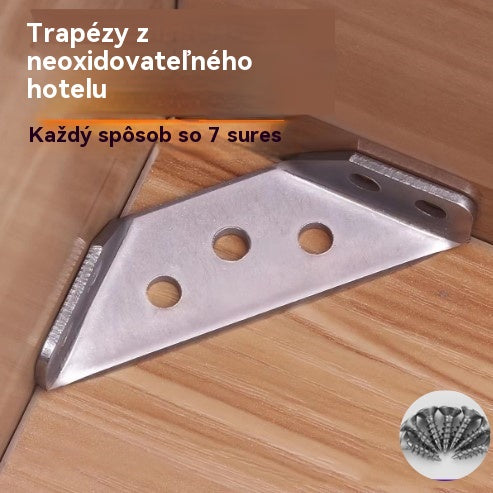 🏠⚙️【6 súprav】Multifunkčný rohový kód z nehrdzavejúcej ocele, 90-stupňová stabilná konzola v pravom uhle