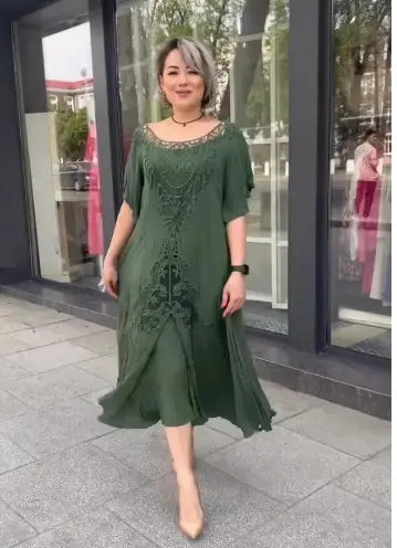 ❤️【S-5XL】nové šaty, plus size, pohodlné a voľné🔥Vynikajúca kvalita👌Perfektne sedia všetkým typom postavy👌