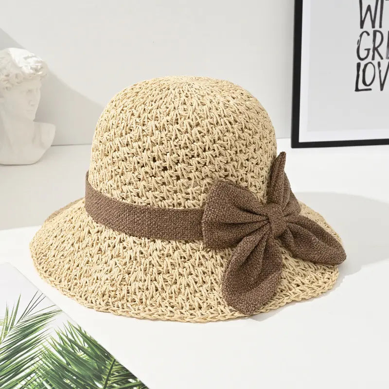☀️🎀Eleganten francoski klobuk s pentljo: zaščita pred soncem in senca.