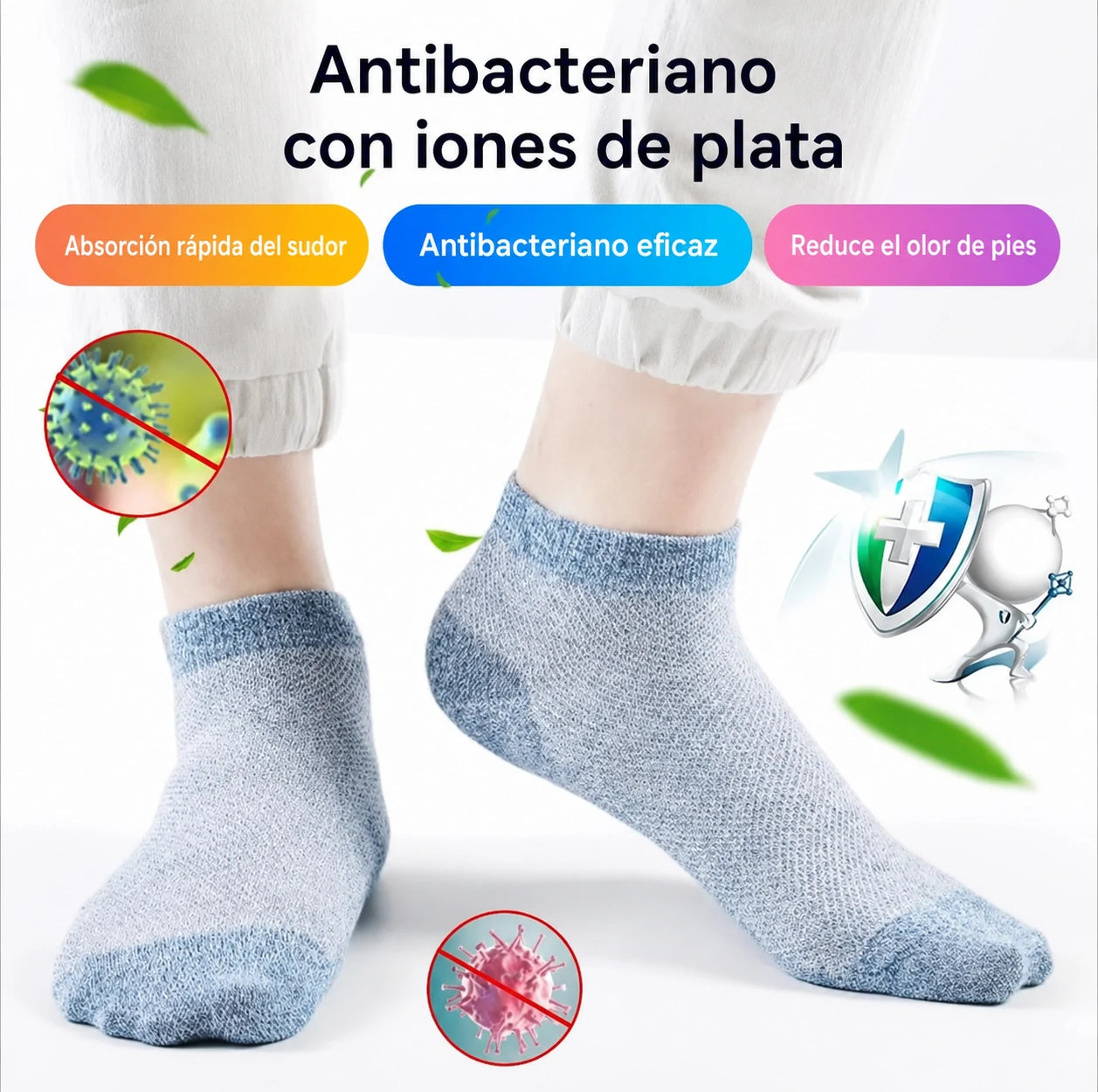 š„10 pares 29 eurosā”š§¦ Calcetines transpirables antibacterianos y antiolor para hombre