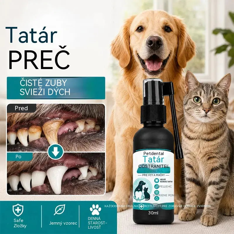 2 fľaše za 22 eur-Jemný sprej na čistenie zubov pre domáce zvieratá