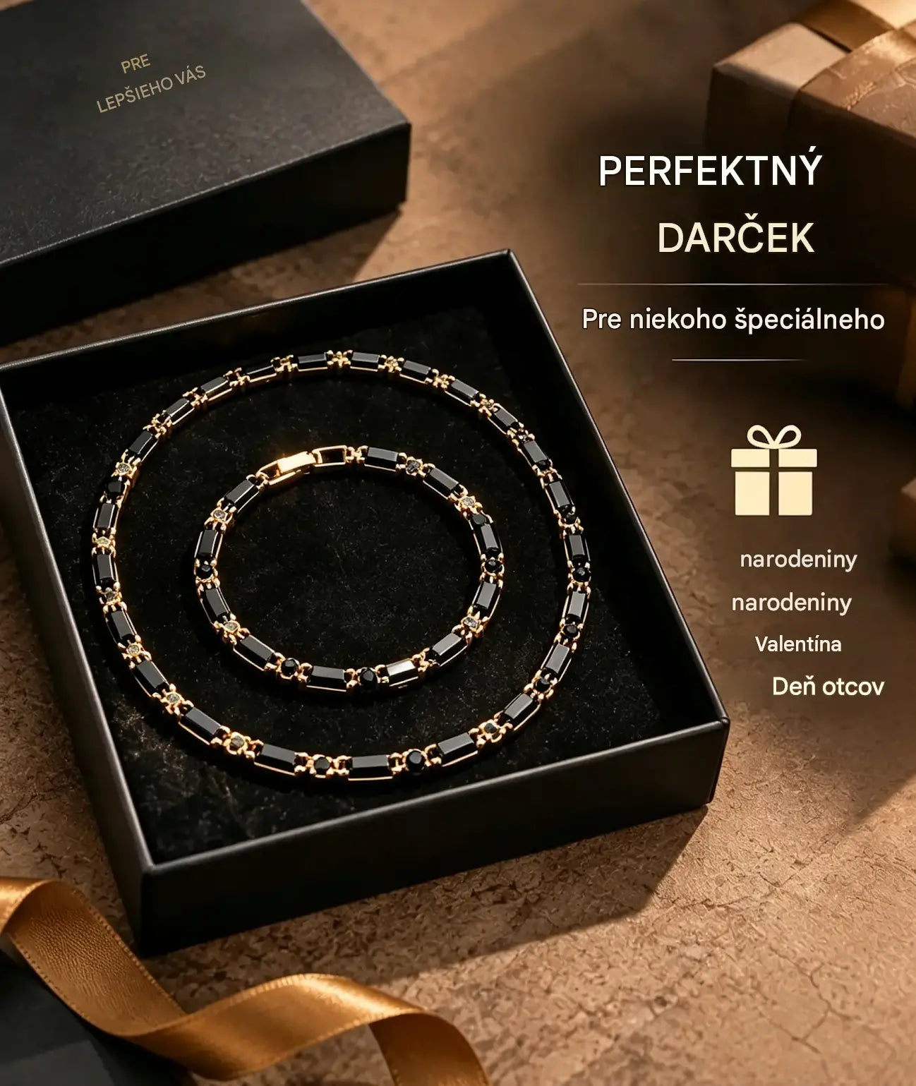 【Náhrdelník + náramok】⏳🔥 50% ZĽAVA LEN NA OBMEDZENÝ ČAS! ⏰ Sada trblietavých šperkov: výrazná, elegantná a prémiovej kvality 💎✨