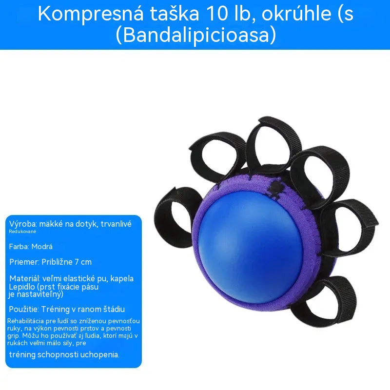 🌞✨Ortopedická lopta na regeneráciu prstov a rúk s fixačnými krúžkami, pomôcka na posilnenie sily a mobility pre seniorov alebo po mŕtvici