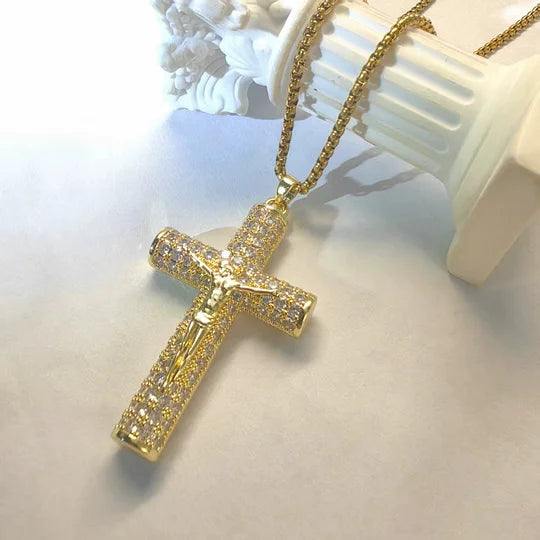 🔥💖Horúci výpredaj – ZĽAVA 50 %! 🎅✝️Náhrdelník s príveskom Ježišov ukrižovaný kríž