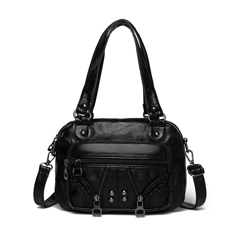 👛✨Veľká dámska kabelka z mäkkého koženého materiálu