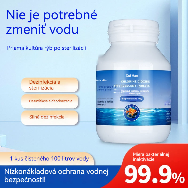 🐟【100 tabliet】【Kúpte 1 a získajte 1 zadarmo】💧 Šumivé tablety na čistenie vody v akváriu a jazierku, okysličovacie tablety na akváriu 🔥