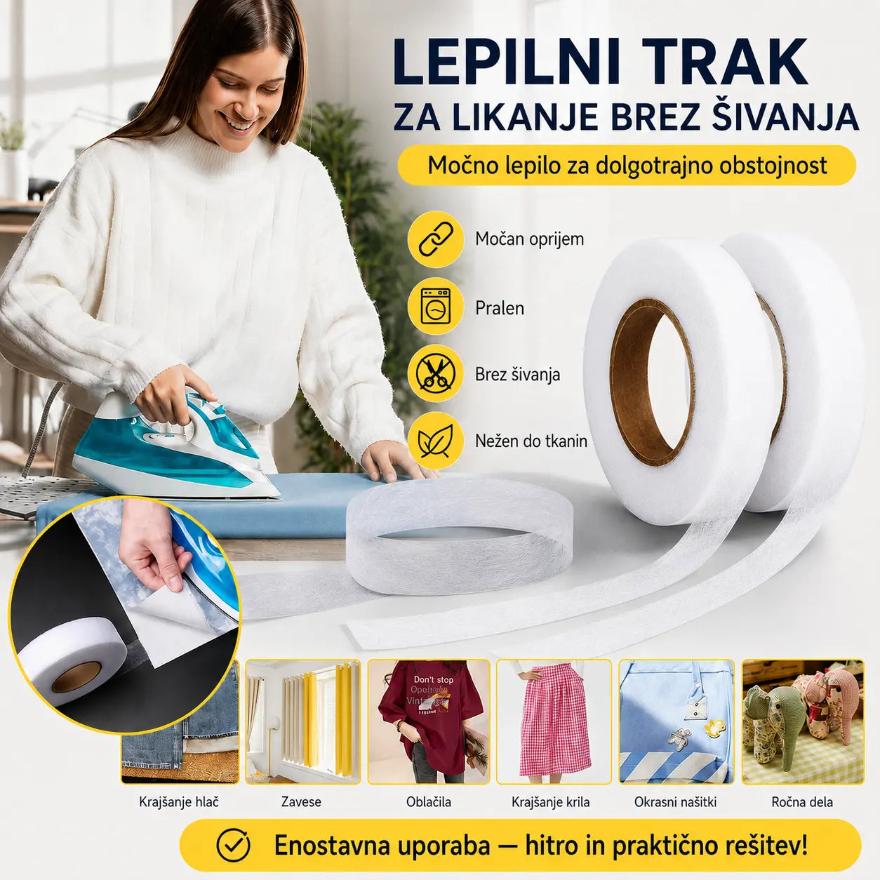 🏘️✨【1 komplet po 10 kosov.】Večnamenski dvostranski lepilni trak