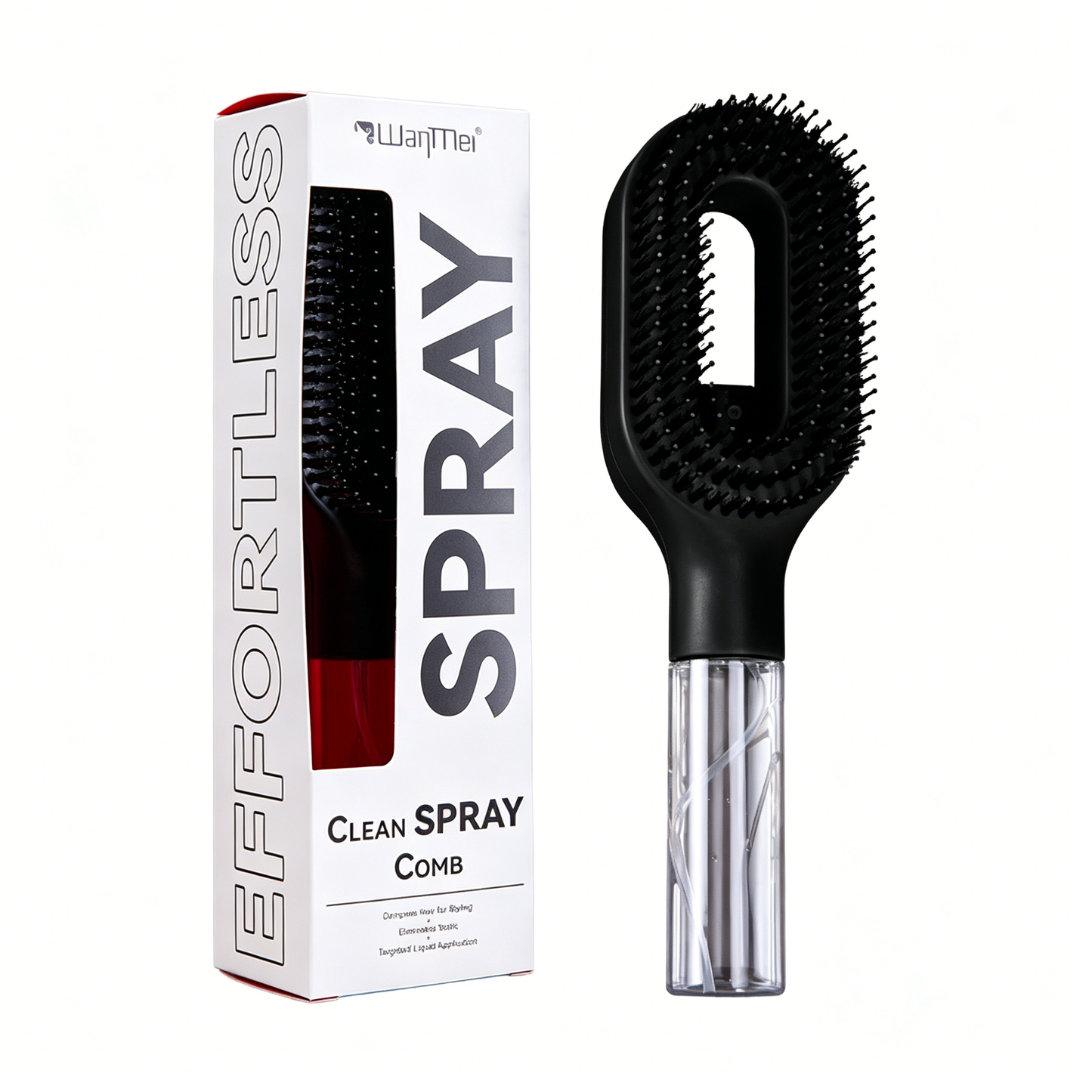 💖💨Un peine con función de pulverización de un solo botón para evitar eficazmente que el cabello se enrede.