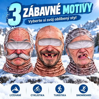 🔥2 kusy za 21 €😎 Zábavné a hrejivé 3D masky na tvár, ideálne na zimné outdoorové aktivity