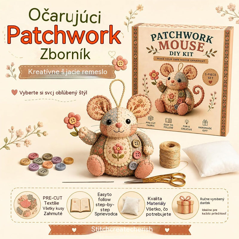 🎁Špeciálna ponuka🧵Ručne vyrobená vintage plyšová sada na šitie myší