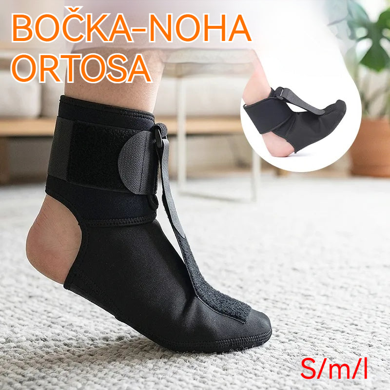 【2-balenie】Ortézy na zníženie pohybu chodidla a plantárnu fasciitídu – nastaviteľná podpora členku, koriguje inverziu/everziu, elastický pás a protišmyková podrážka