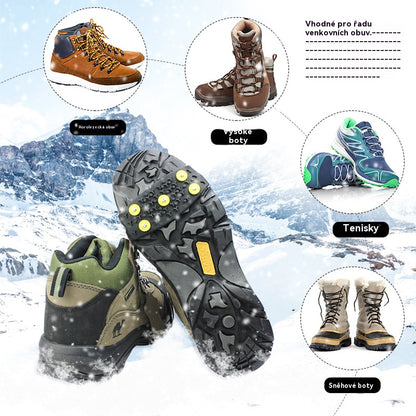 👴🚶🏔️❄️（4 položky）🔥Neviditeľné 5-zubové protišmykové popruhy na mačky, outdoorové mačky, vhodné na turistiku v snehu, horolezectvo, lezenie po skalách a zimné ľadové povrchy, nevyhnutnosť pre seniorov.