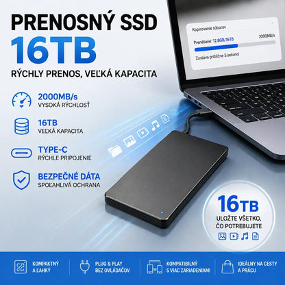 🔥🔥【Posledný deň s 50% zľavou】Prenosný pevný disk 16TB