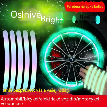 ✨【100 položiek】🚲Reflexné nálepky na bicykle, príslušenstvo pre jazdu v noci, nálepky na svietiace ráfiky kolies