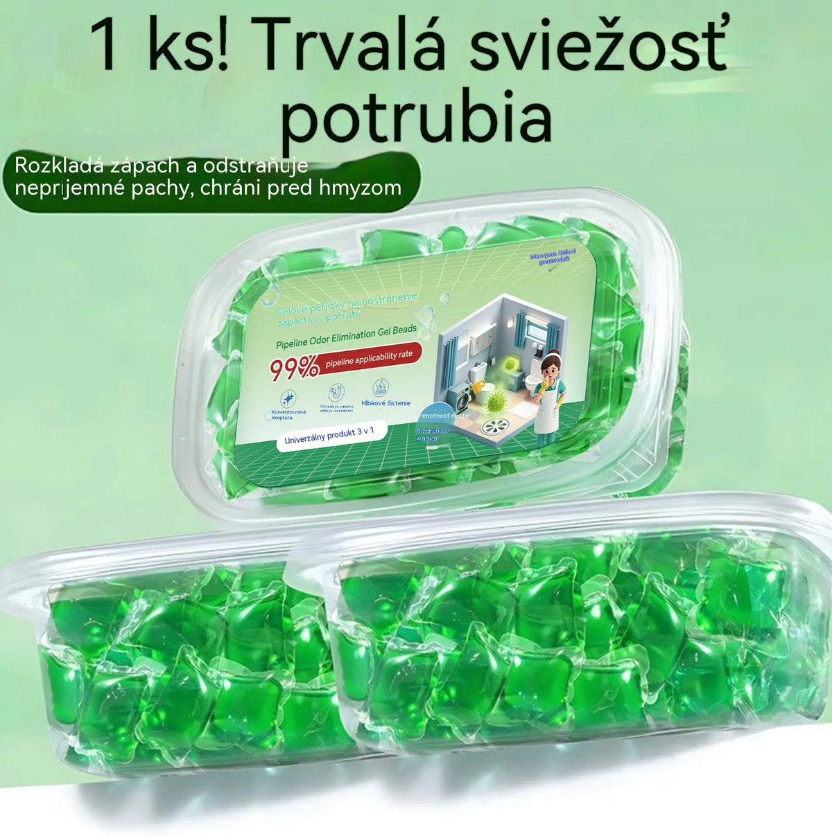 【2 balenia po 100 tabletách za 22 eur】🏠💧 Dezodoračné kapsuly do odtoku – bioenzýmové zloženie neutralizuje pachy pri zdroji a poskytuje okamžitú sviežosť. 🚰