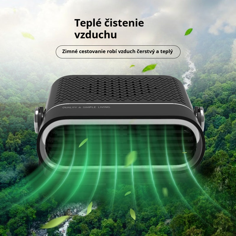 🚗🔥 Prenosný ohrievač a ventilátor do auta 2 v 1 – 360° rotácia, rýchle rozmrazovanie, kúrenie a chladenie, ultratichý a ľahký pre všetky ročné obdobia!