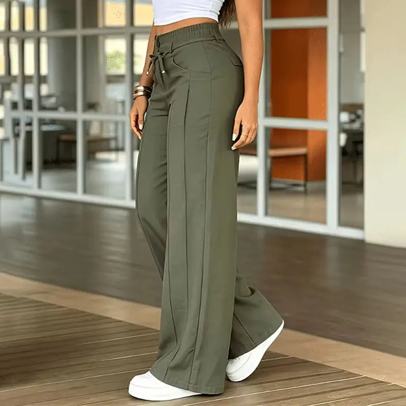 【S-2XL】✨UŠETRITE 50% DNES🍁Nohavice s vysokým pásom a širokými nohavicami