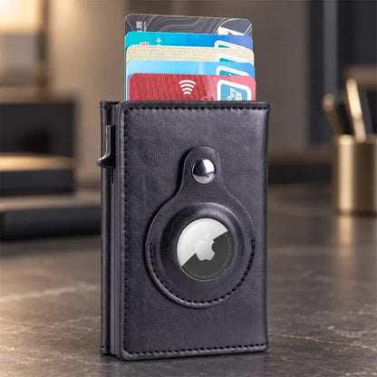 💰Peňaženka na karty s funkciami proti krádeži a demagnetizácii; zahŕňa RFID ochranu a možnosť sledovania pomocou AirTagu.