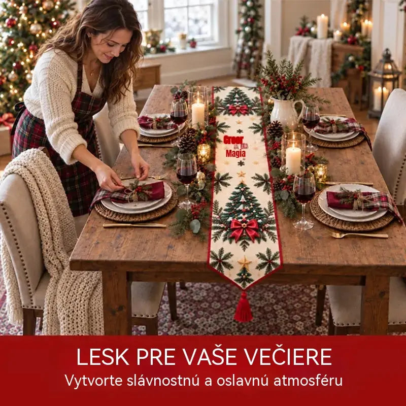 ✨ Sada na vianočný obrus na maľovanie diamantmi svojpomocne