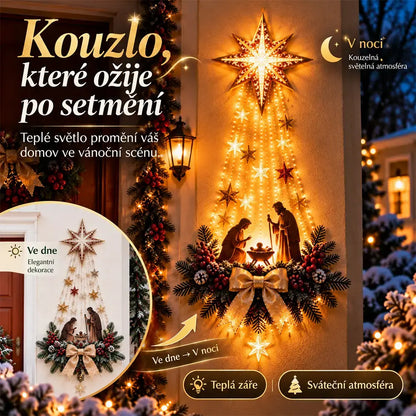 💡✨Svetelná nástenná dekorácia s vianočnou scénou