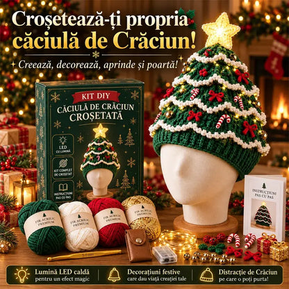 🎄Sada na háčkovanie vianočných čiapok svojpomocne