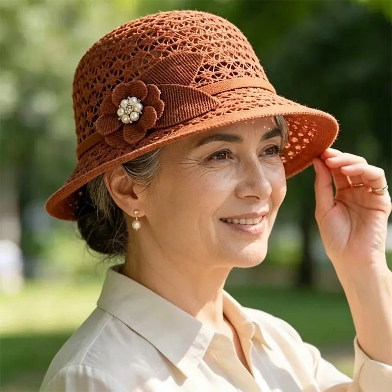 👒Elegantni šešir za sunce s ažurnim pletenim dizajnom koji učinkovito blokira sunčevu svjetlost.