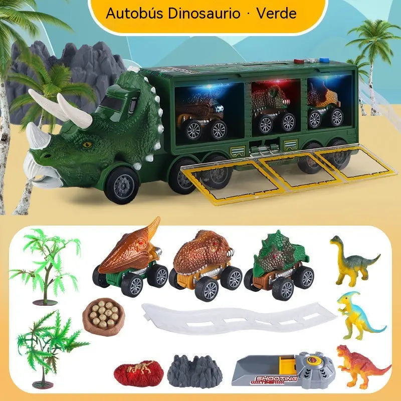 🦖🚛 Interaktívny nákladiak na prepravu dinosaurov: so svetlami, zvukmi a pohyblivými figúrkami – vydajte sa na zábavné praveké dobrodružstvo! ✨🎮