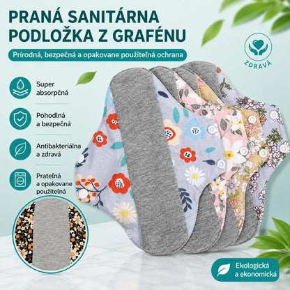 ✨ Umývateľné bavlnené podložky s grafitovou vrstvou — pohodlná a ekologická ochrana pre každodenné použitie.