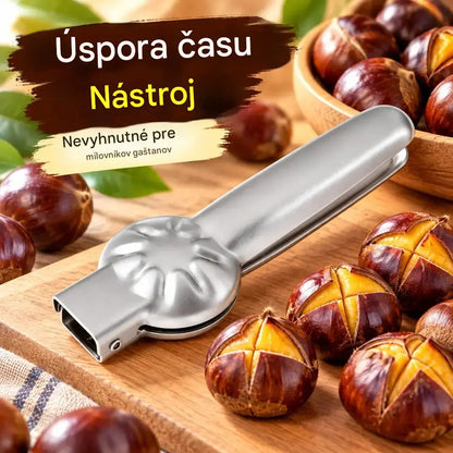 👍🌰Otvárač na gaštany z nehrdzavejúcej ocele – jednoduchý a rýchly krájač gaštanov