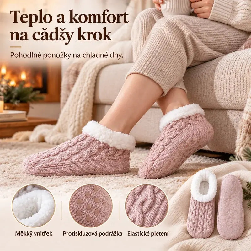 🔥🧦Silikónové protišmykové skrútené podlahové ponožky