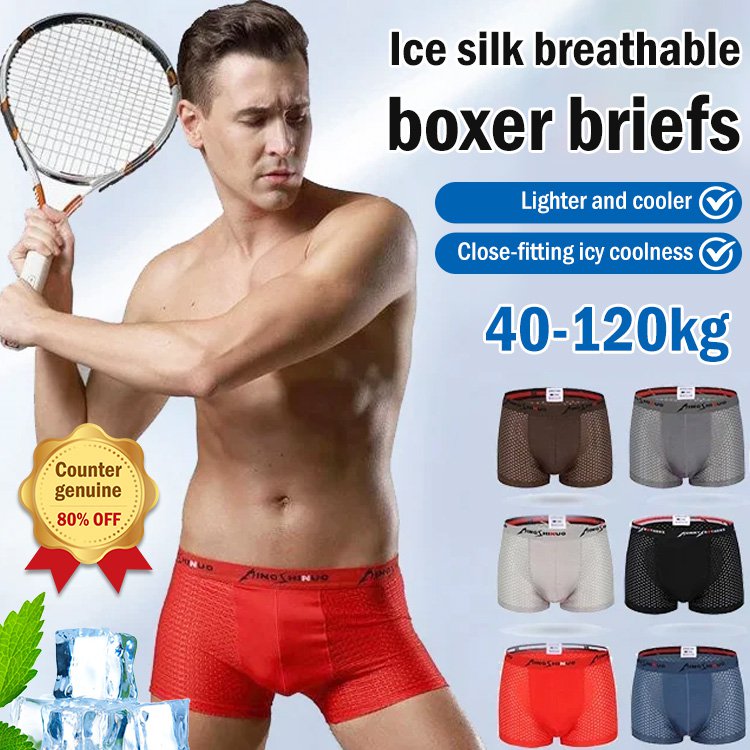 🔥【1 sada za 6 ks.】 Pánske boxerky z letného ľadového hodvábu